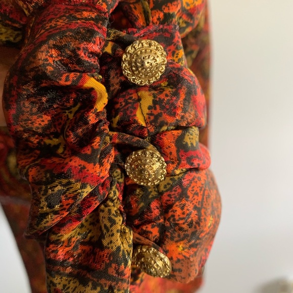 Jordan vintage cottagecore blouse‎ with bohemian print - Picture 7 of 12